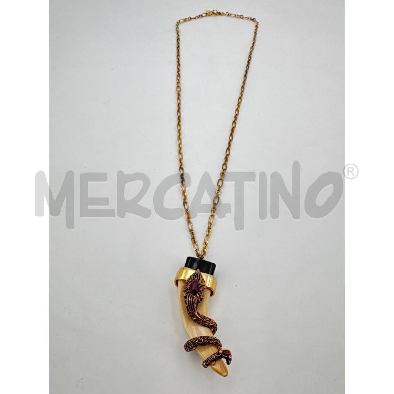 COLLANA ROBERTO CAVALLI PENDENTE COBRA | Mercatino dell'Usato Roma torrevecchia 1