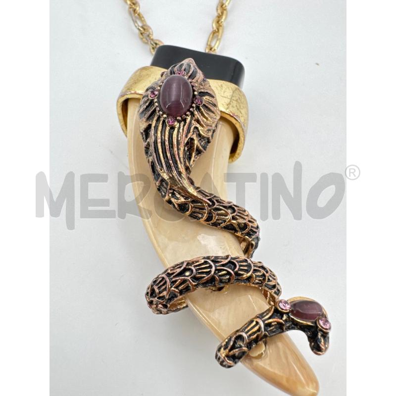 COLLANA ROBERTO CAVALLI PENDENTE COBRA | Mercatino dell'Usato Roma torrevecchia 2