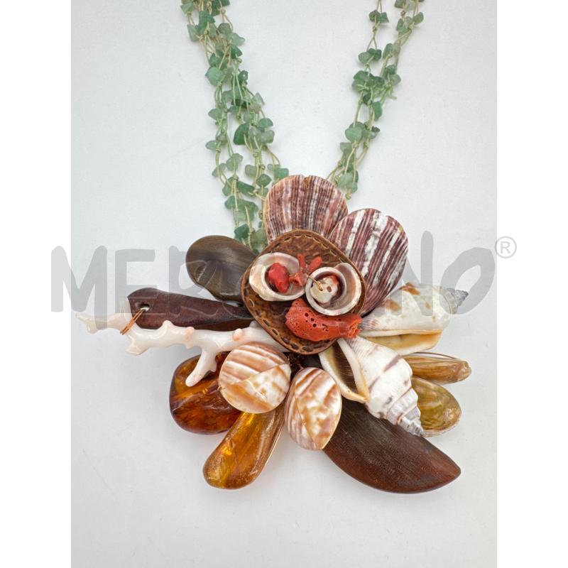 COLLANA SPILLA CONCHIGLIE PIETRINE VERDI  | Mercatino dell'Usato Roma torrevecchia 3