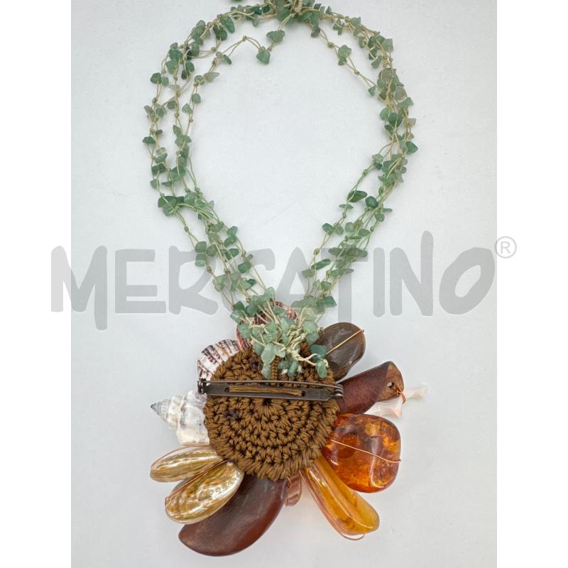 COLLANA SPILLA CONCHIGLIE PIETRINE VERDI  | Mercatino dell'Usato Roma torrevecchia 4