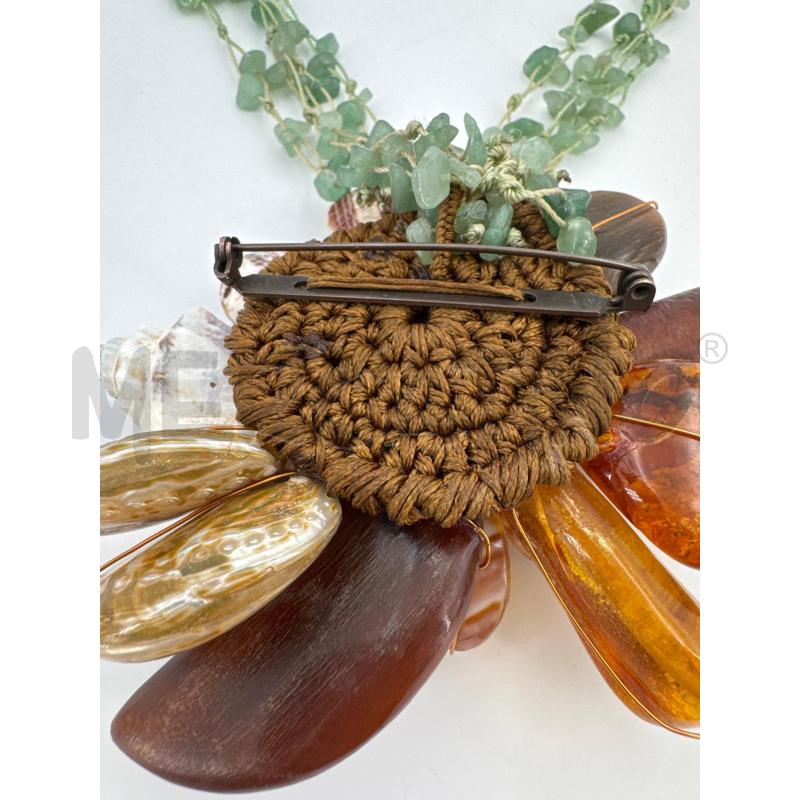 COLLANA SPILLA CONCHIGLIE PIETRINE VERDI  | Mercatino dell'Usato Roma torrevecchia 5