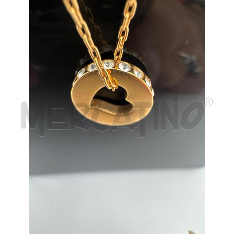 COLLANA SWAROVSKI DORATA CERCHIO STRASS | Mercatino dell'Usato Roma torrevecchia 2