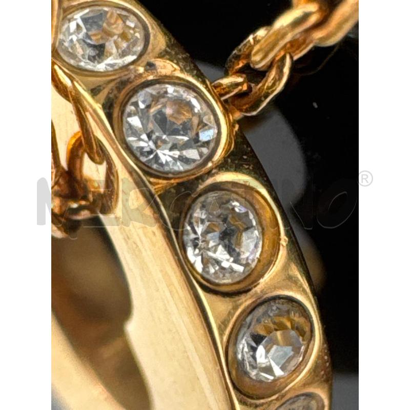 COLLANA SWAROVSKI DORATA CERCHIO STRASS | Mercatino dell'Usato Roma torrevecchia 5