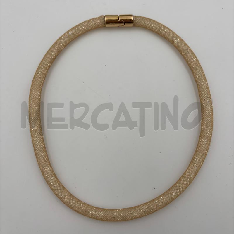 COLLANA SWAROVSKI TUBOLARE DORATA | Mercatino dell'Usato Roma torrevecchia 1