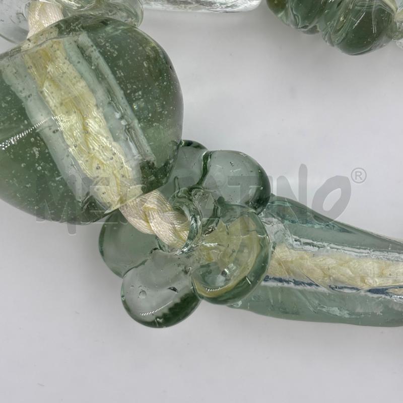 COLLANA TRECCIA BIANCA VETRO TURCHESE | Mercatino dell'Usato Roma torrevecchia 5