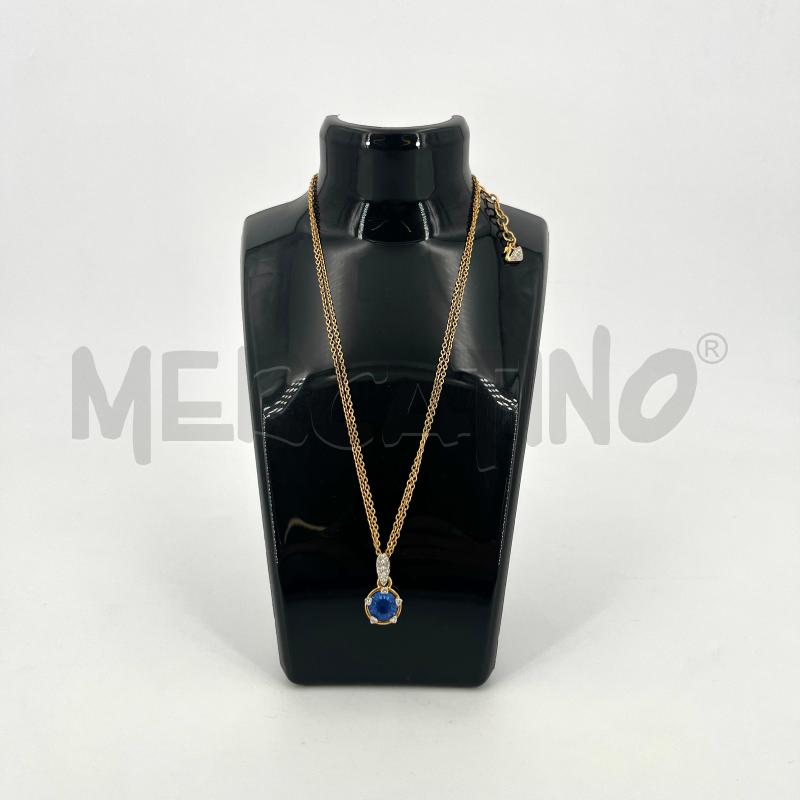 COLLANN SWAROVSKI DORATA PIETRA BLU | Mercatino dell'Usato Roma torrevecchia 1