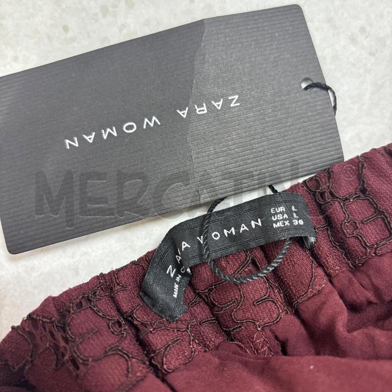COMPLETO D ZARA BORDEAUX FIORI RICAMATI  | Mercatino dell'Usato Roma torrevecchia 3