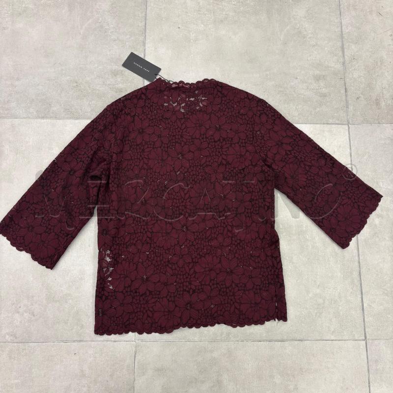 COMPLETO D ZARA BORDEAUX FIORI RICAMATI  | Mercatino dell'Usato Roma torrevecchia 4