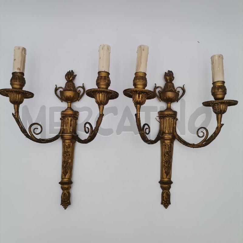 COPPIA APPLIQUE 2L BRONZO PUNTA COPPA  | Mercatino dell'Usato Roma torrevecchia 1