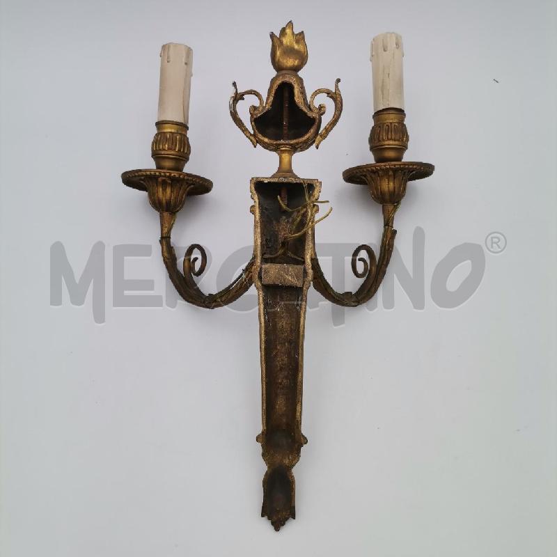 COPPIA APPLIQUE 2L BRONZO PUNTA COPPA  | Mercatino dell'Usato Roma torrevecchia 5