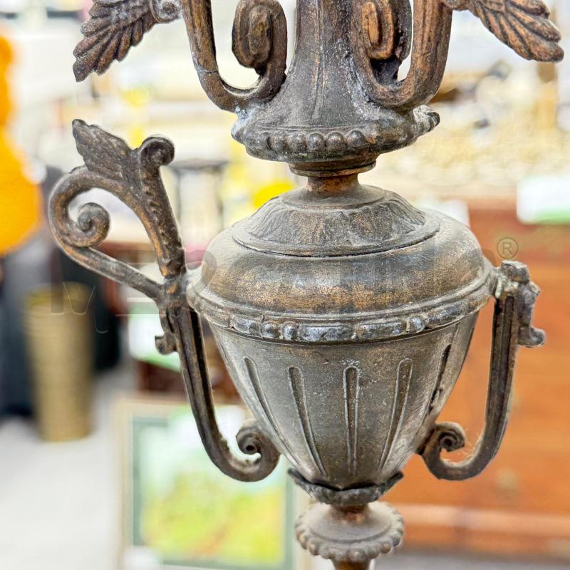 COPPIA CANDELABRI 4L BRONZO B/PIETRA NERA | Mercatino dell'Usato Roma torrevecchia 5
