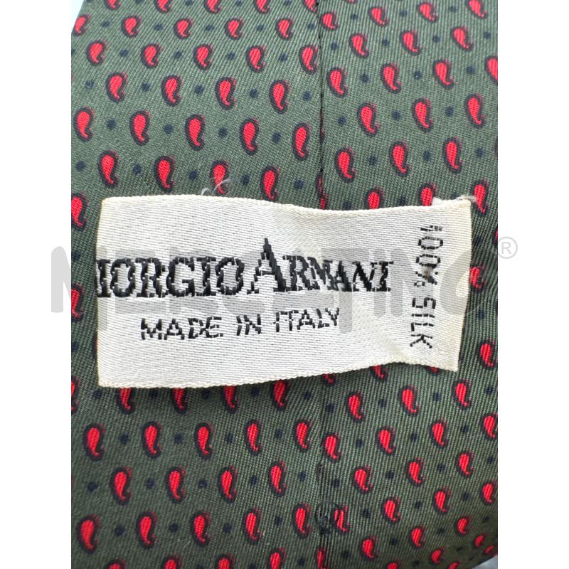 CRAVATTA GIORGIO ARMANI VERDE PEPERONCINI | Mercatino dell'Usato Roma torrevecchia 3
