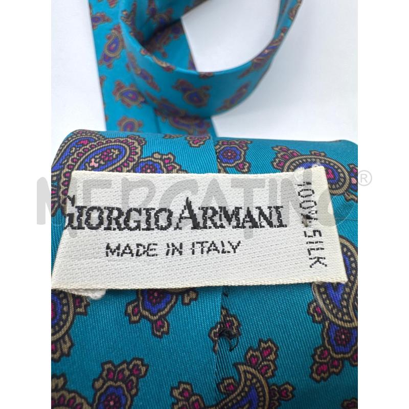 CRAVATTA GIORIGIO ARMANI BLU FANTASIA BANDANA | Mercatino dell'Usato Roma torrevecchia 3