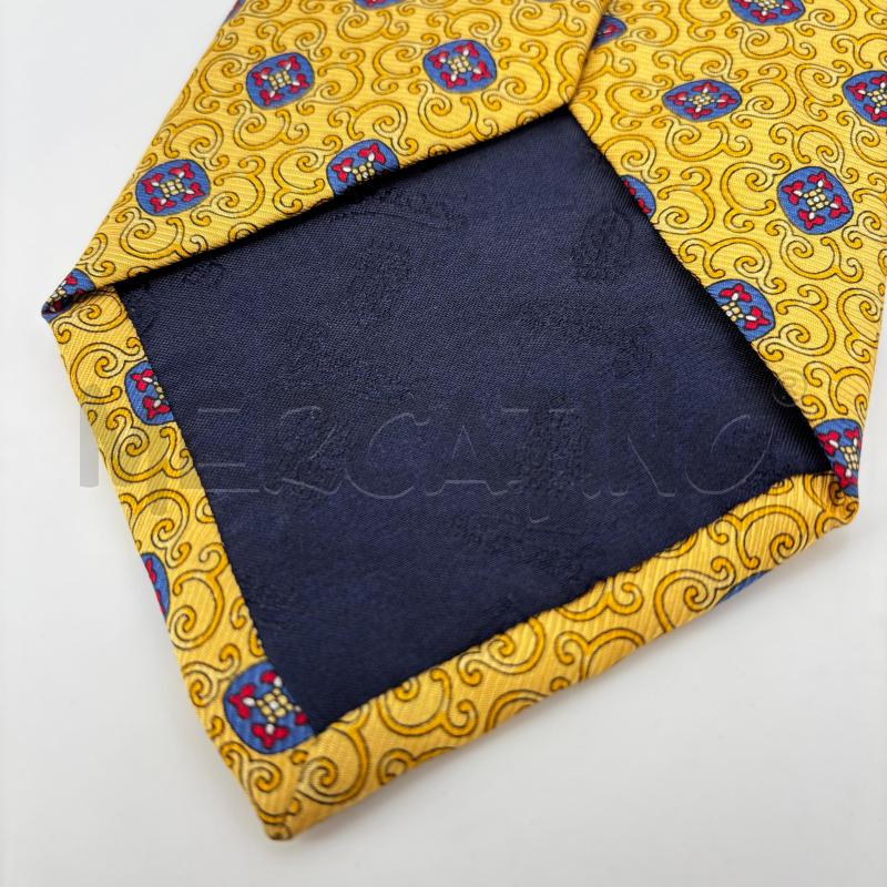 CRAVATTA GUCCI GIALLA GHIRLANDE BLU ROSSE | Mercatino dell'Usato Roma torrevecchia 3