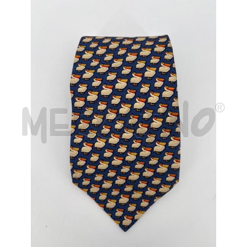 CRAVATTA SALVATORE FERRAGAMO BLU PELLICANI | Mercatino dell'Usato Roma torrevecchia 1