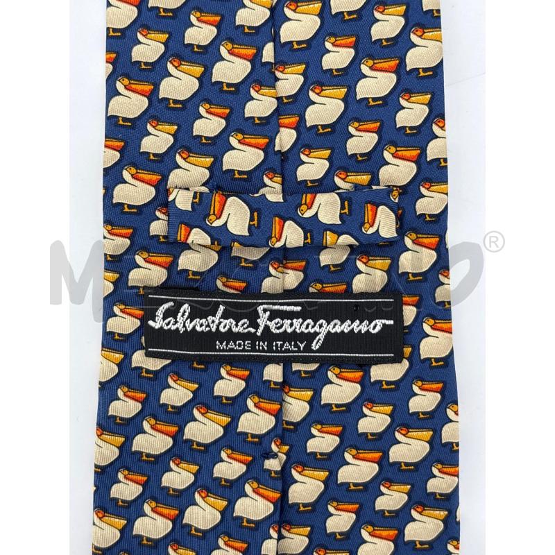 CRAVATTA SALVATORE FERRAGAMO BLU PELLICANI | Mercatino dell'Usato Roma torrevecchia 2