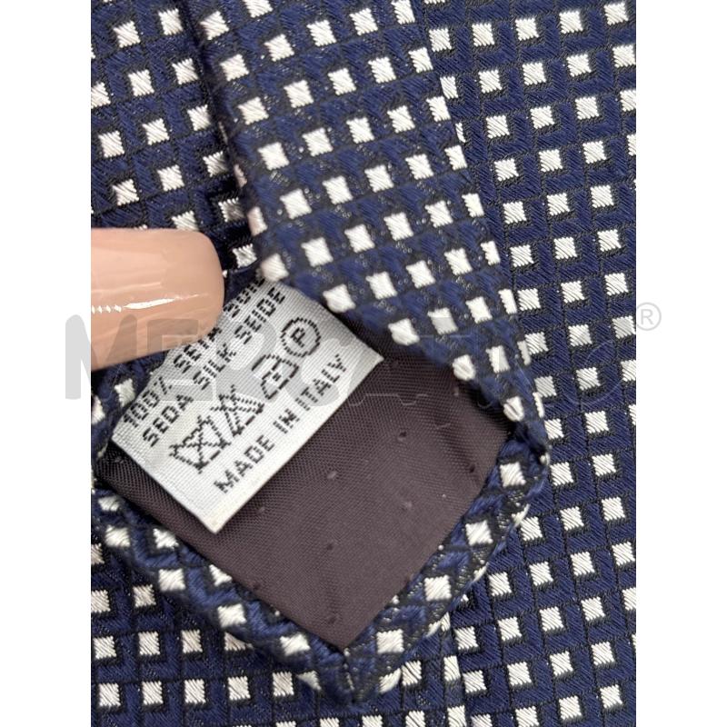 CRAVATTA VALENTINO BLU QUADRETTI BIANCHI | Mercatino dell'Usato Roma torrevecchia 4
