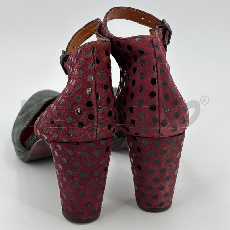 DECOLLETE CHIE MIHARAH TACCO BORDEAUX POIS NERI | Mercatino dell'Usato Roma torrevecchia 2