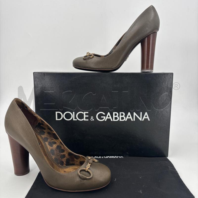 DECOLLETE DOLCE & GABBANA PELLE VERDI FIBIA OTTONE | Mercatino dell'Usato Roma torrevecchia 1
