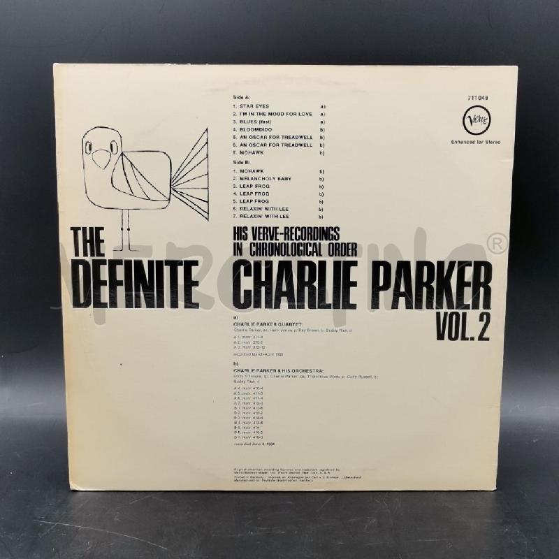 DISCO 33/G CHARLIE PARKER VOL.2 | Mercatino dell'Usato Roma torrevecchia 2