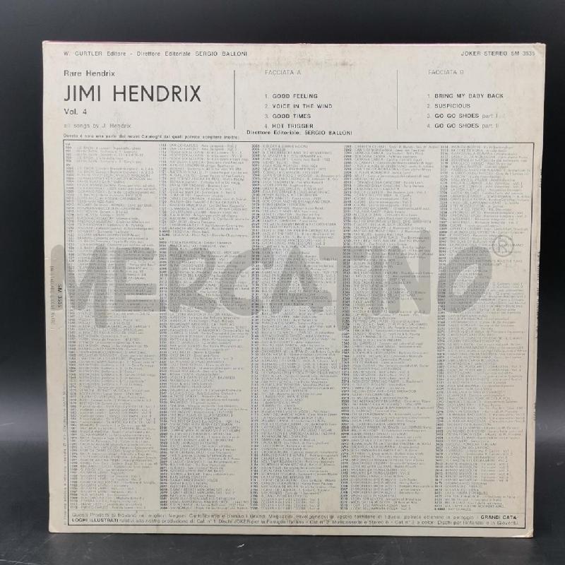 DISCO 33/G JIMI HENDRIX VOL4 | Mercatino dell'Usato Roma torrevecchia 2