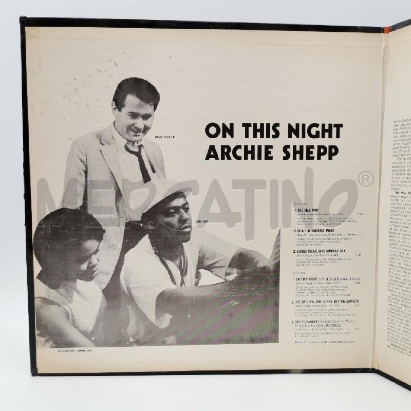 DISCO 33/G ON THIS NIGHT ARCHIE SHEPP | Mercatino dell'Usato Roma torrevecchia 3