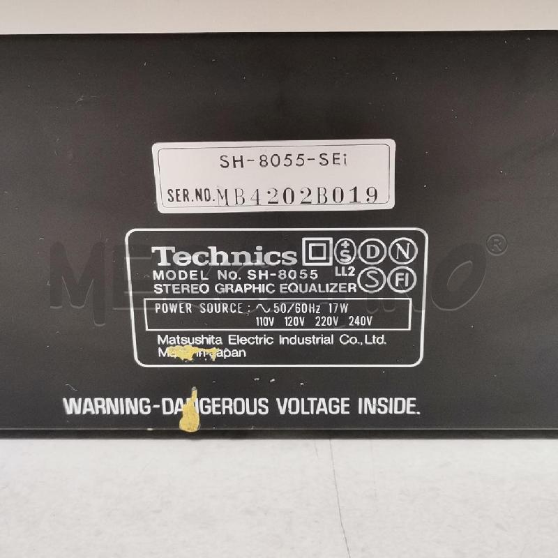 EQUALIZZATORE GRAFICO STEREO TECHNICS SH 8055 + LIBRETTO | Mercatino dell'Usato Roma torrevecchia 5
