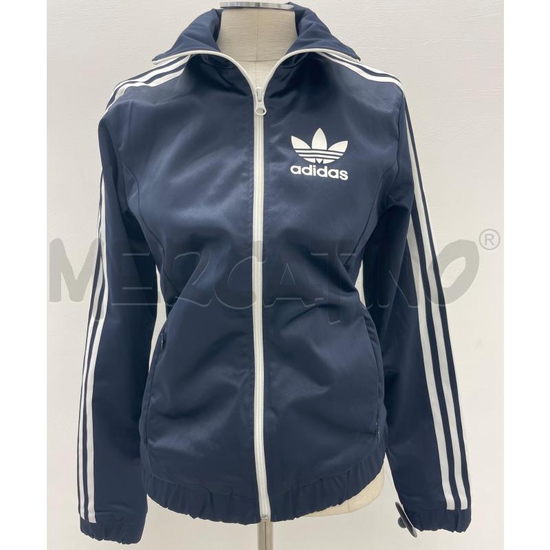 FELPA ADIDAS BLU RASO  | Mercatino dell'Usato Roma torrevecchia 1
