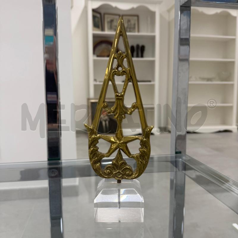 FERMA CARTE OTTONE STENDARDO B/PLEXIGLASS | Mercatino dell'Usato Roma torrevecchia 1