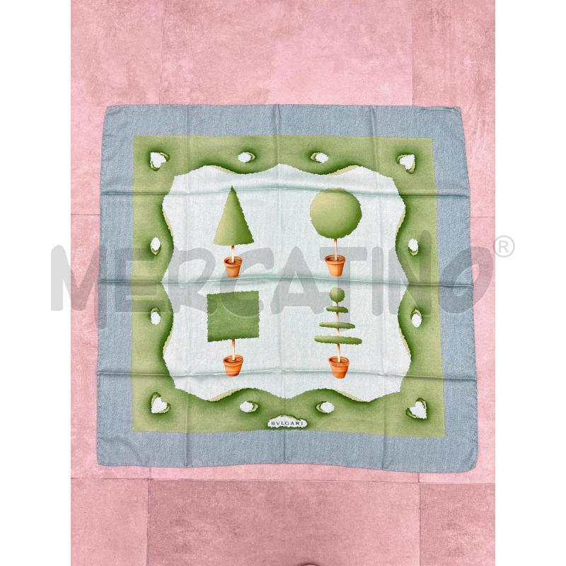 FOULARD BVLGARI BY DAVIDE PIZZIGONI VERDE MENTA | Mercatino dell'Usato Roma torrevecchia 1