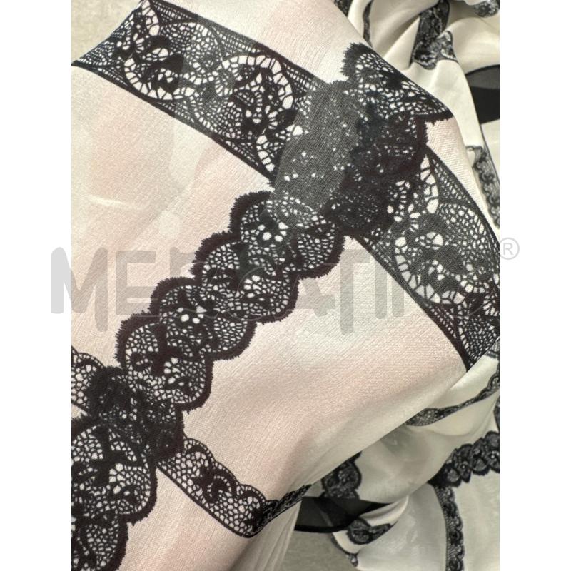 FOULARD GAI MATTIOLO BIANCO RICAMI FINTI NERI | Mercatino dell'Usato Roma torrevecchia 3