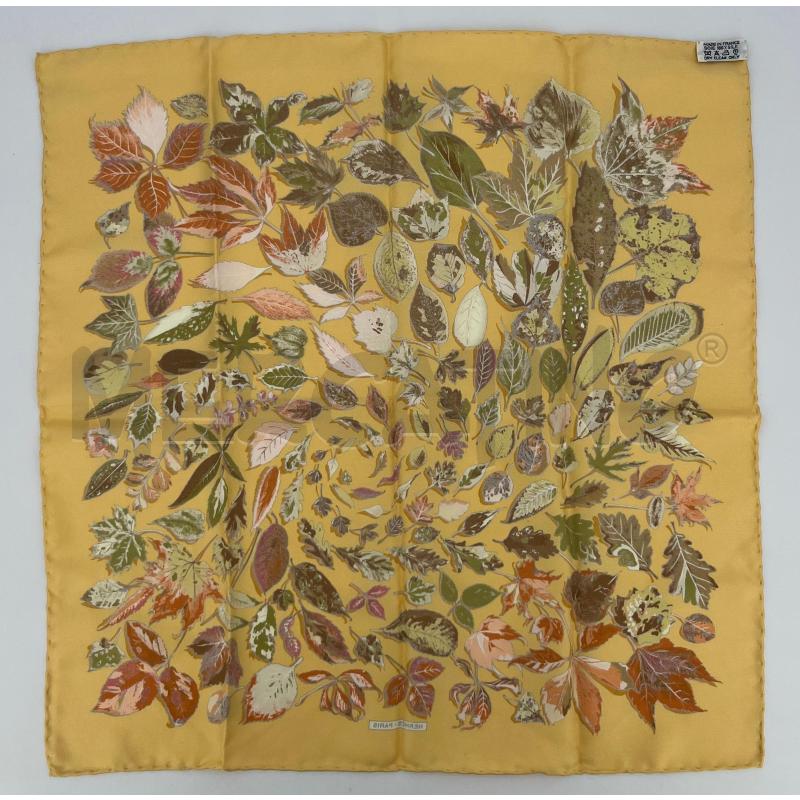 FOULARD HERMES GIALLO FOGLIE  | Mercatino dell'Usato Roma torrevecchia 2