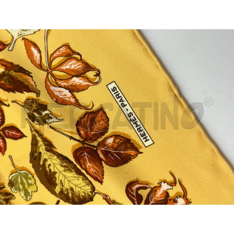 FOULARD HERMES GIALLO FOGLIE  | Mercatino dell'Usato Roma torrevecchia 3