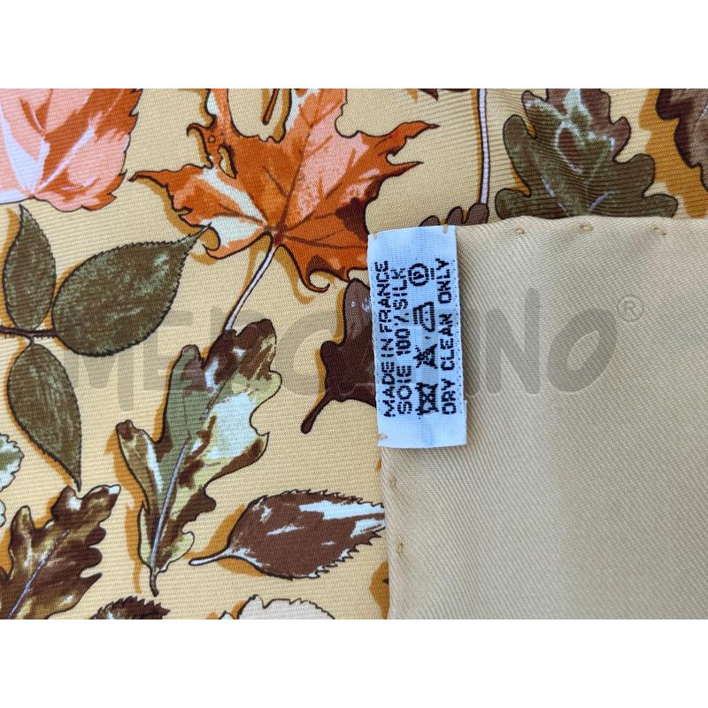 FOULARD HERMES GIALLO FOGLIE  | Mercatino dell'Usato Roma torrevecchia 5