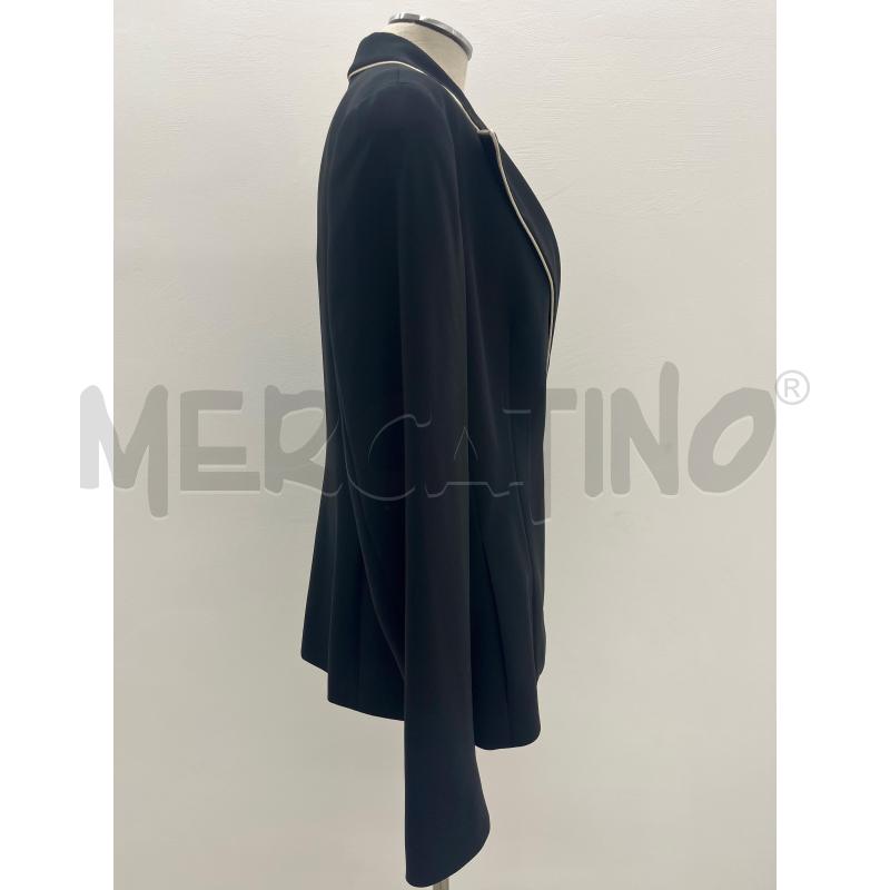 GIACCA DONNA MAXMARA NERA PROFILI BIANCHI  | Mercatino dell'Usato Roma torrevecchia 2