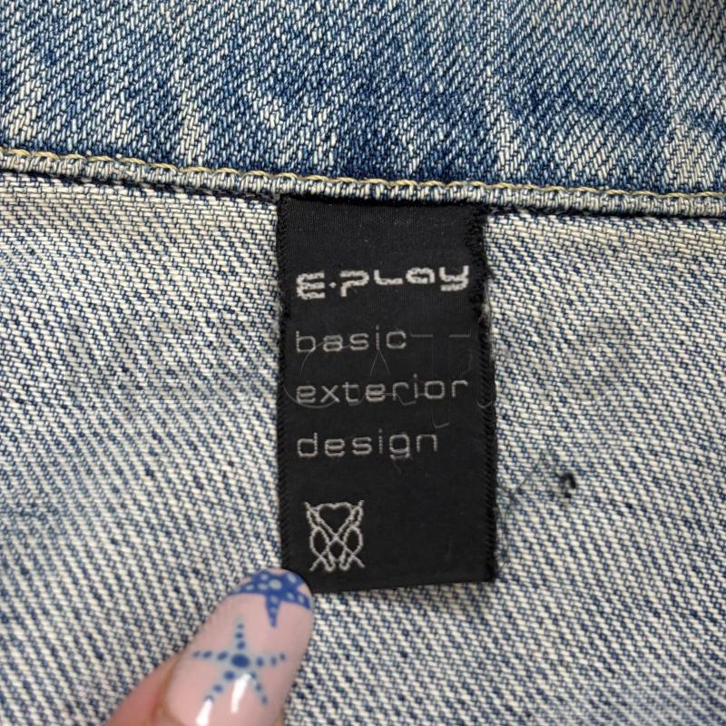 GIACCA D JEANS E PLAY FIORI BIANCHI E PERLINE | Mercatino dell'Usato Roma torrevecchia 5
