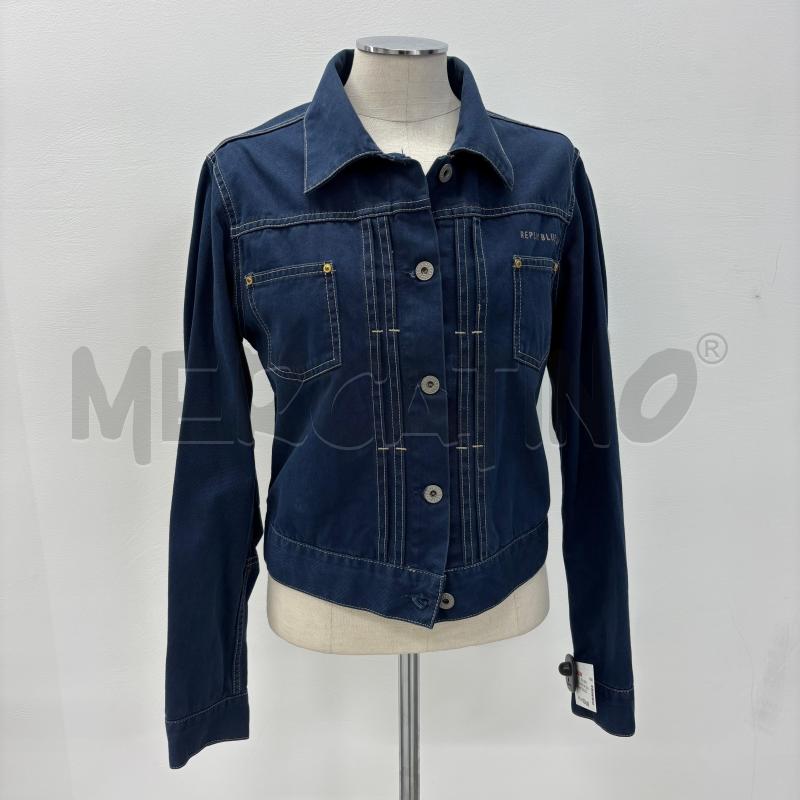 GIACCA D REPLAY BLU JEANS BOTTONI ARGENT | Mercatino dell'Usato Roma torrevecchia 1