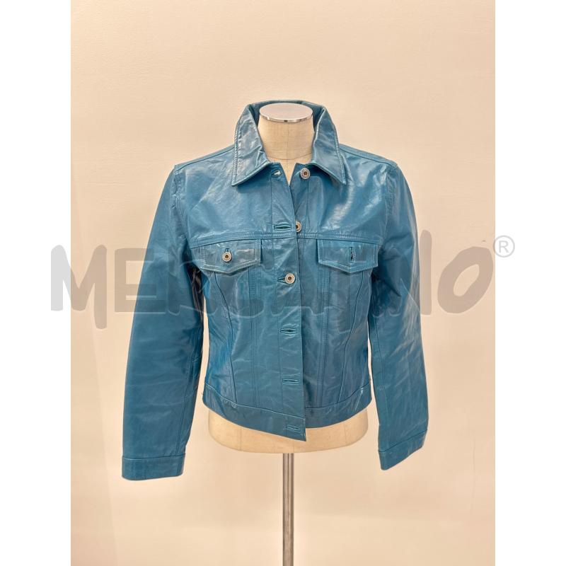 GIACCA GAP PELLE BLU PETROLIO | Mercatino dell'Usato Roma torrevecchia 1