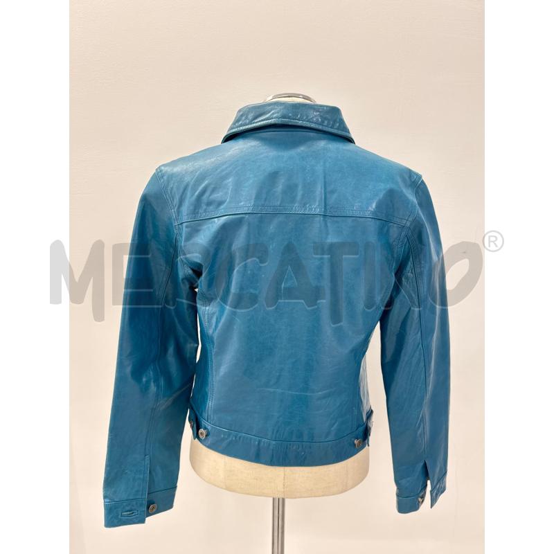 GIACCA GAP PELLE BLU PETROLIO | Mercatino dell'Usato Roma torrevecchia 2