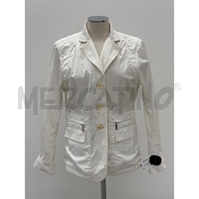 GIACCA MONCLER BIANCA PROFILI JEANS  | Mercatino dell'Usato Roma torrevecchia 1