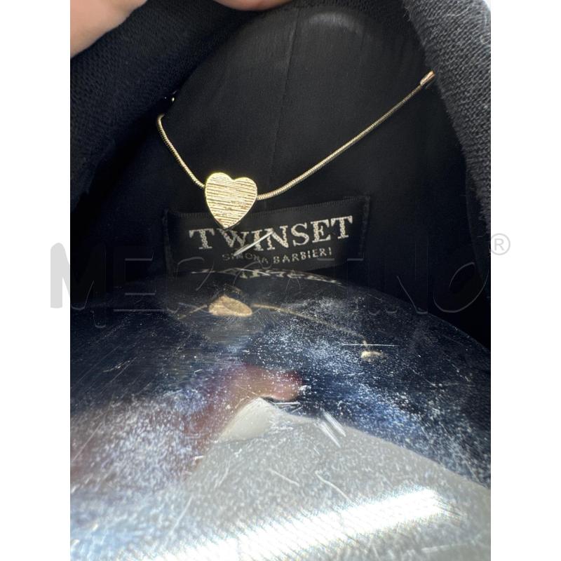 GIACCA TWINSET SIMONA BARBIERI NERA CUORICINO DORATA | Mercatino dell'Usato Roma torrevecchia 5