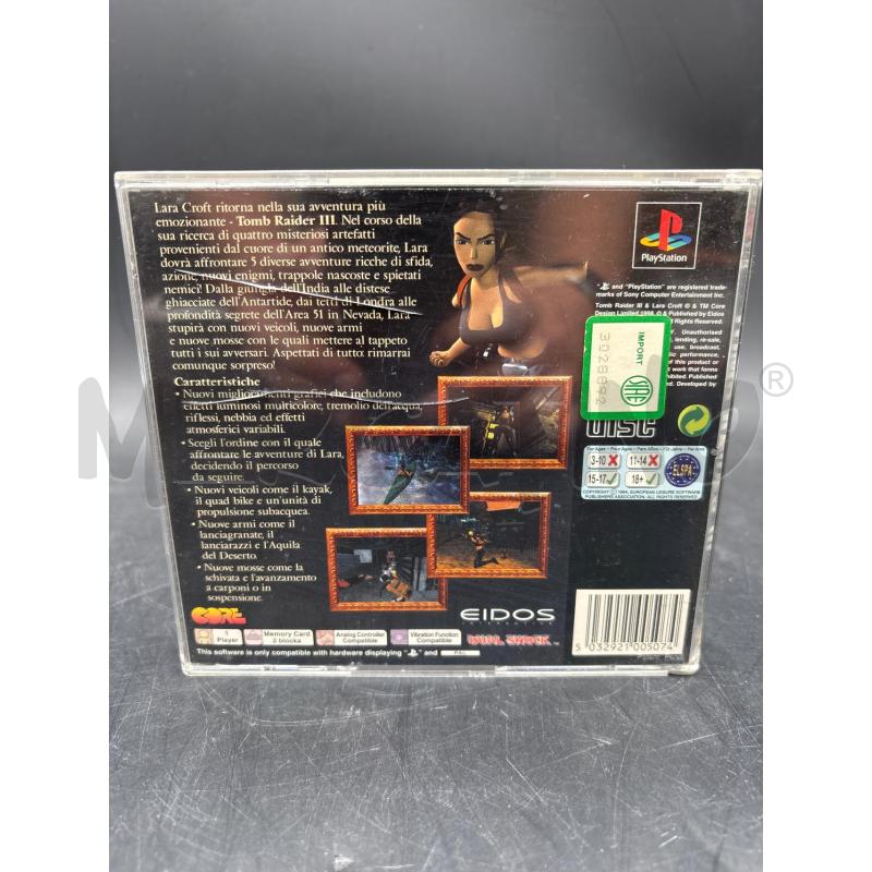 GIOCO PS1 TOMB RIDER 3  | Mercatino dell'Usato Roma torrevecchia 2