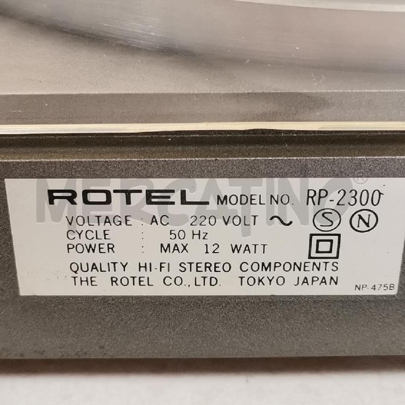 GIRADISCHI ROTEL RP-2300 TESTATO+MANUALE | Mercatino dell'Usato Roma torrevecchia 5