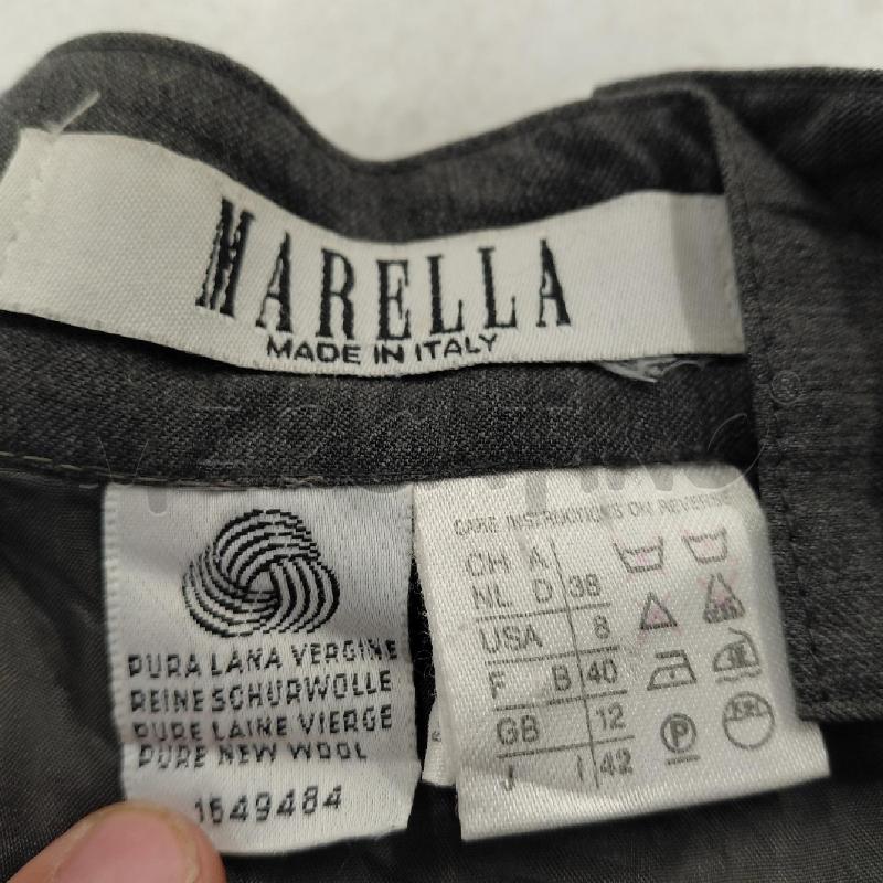 GONNA MARELLA GRIGIA SCURA BOTTONE MARRONE  | Mercatino dell'Usato Roma torrevecchia 5