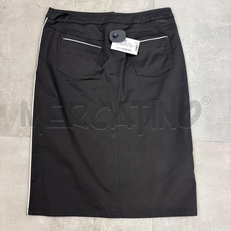 GONNA MARELLA NERA CUCITURE BIANCHE | Mercatino dell'Usato Roma torrevecchia 2
