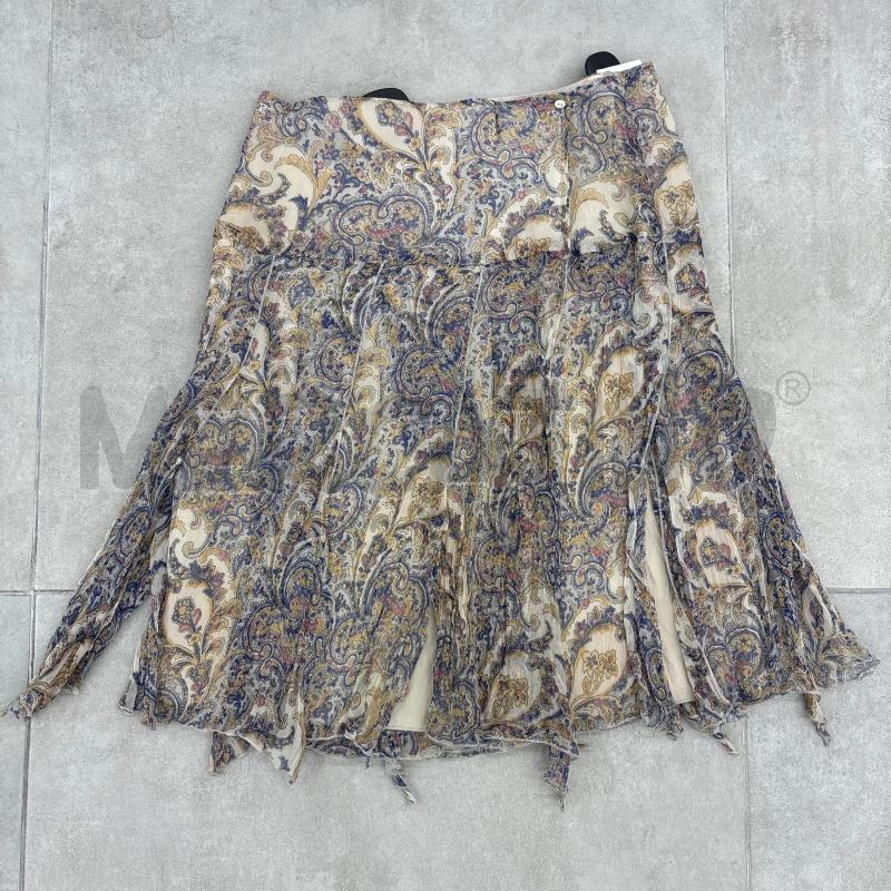 GONNA MAX MARA PURA SETA BEIGE FANTASIA BLU | Mercatino dell'Usato Roma torrevecchia 1