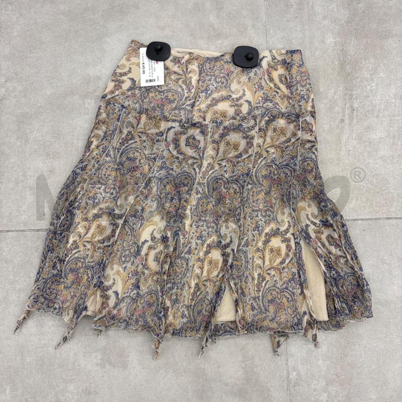GONNA MAX MARA PURA SETA BEIGE FANTASIA BLU | Mercatino dell'Usato Roma torrevecchia 2