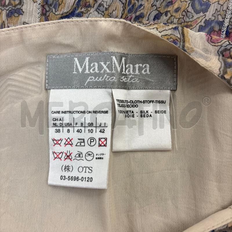 GONNA MAX MARA PURA SETA BEIGE FANTASIA BLU | Mercatino dell'Usato Roma torrevecchia 3