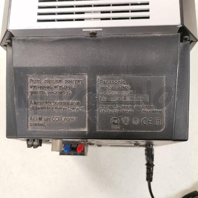 IMPIANTO PARASONIC CD STEREO SYSTEM SA-PM29 | Mercatino dell'Usato Roma torrevecchia 5