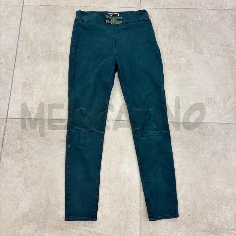 JEANS D ELISABETTA FRANCHI VERDE LOGO VITA | Mercatino dell'Usato Roma torrevecchia 1